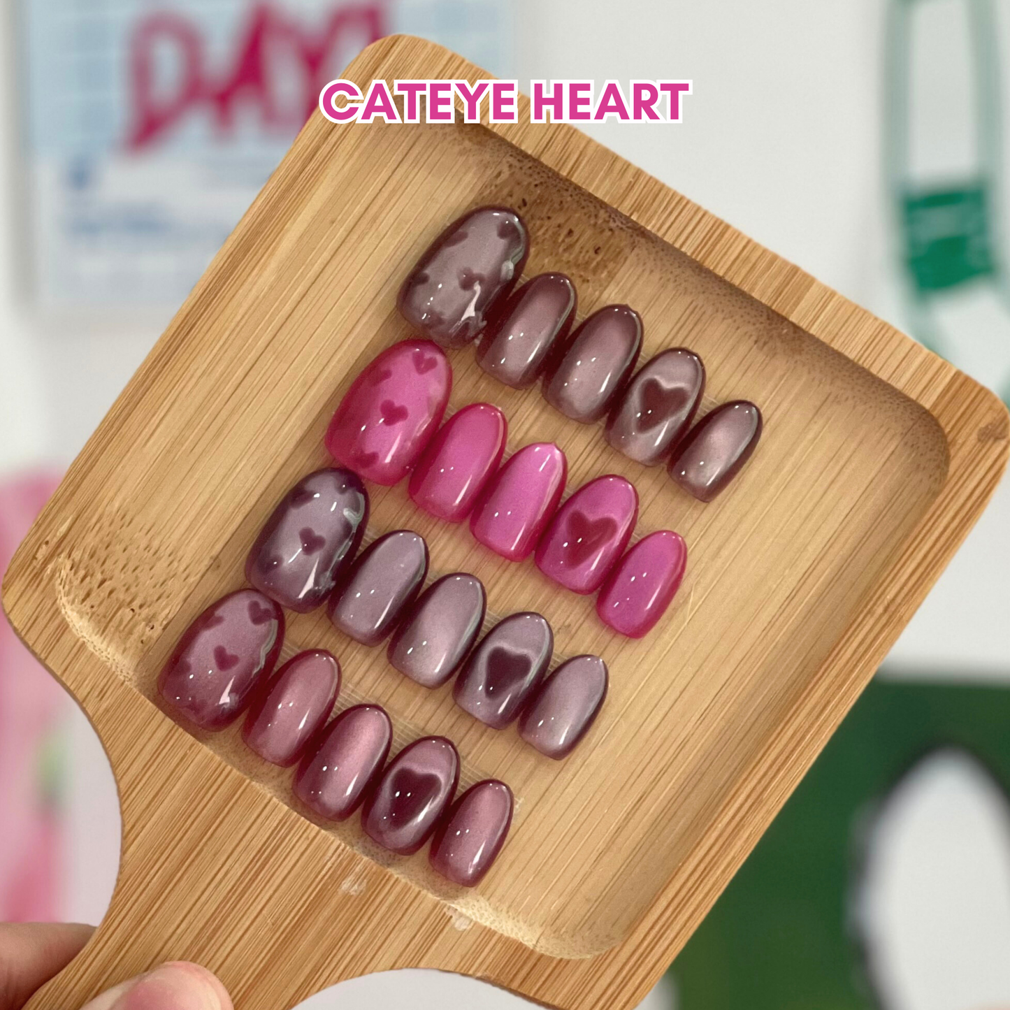 Glass Cateye Heart π